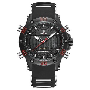 Relógio Masculino Weide AnaDigi WH-6910 - Preto e Vermelho