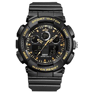 Relógio Masculino Weide AnaDigi WA3J8003 - Preto e Dourado