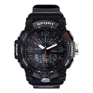 Relógio Masculino Weide AnaDigi WA3J9001 - Preto e Cinza