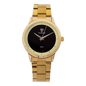 Relógio Feminino Tuguir Analógico TG113 Dourado e Preto