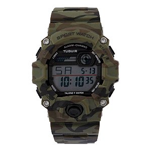 Relógio Masculino Tuguir Digital TG130 Verde Camuflado