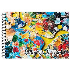 Caderno de Cartografia / Desenho Capa Dura Grade Espiral 60Fls C1 - São Domingos