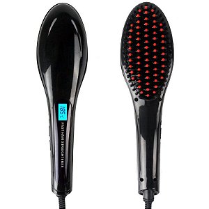 Escova Alisadora  Elétrica fast hair Preto (110/220Volt)