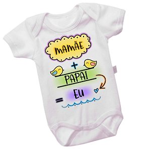 Body Personalizado Mamãe Mais Papai