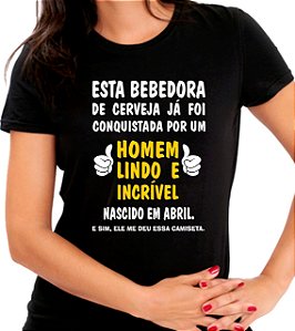 Camiseta Personalizada Preta Esta Bebedora De Cerveja Já Foi Conquistada - Informe o mês