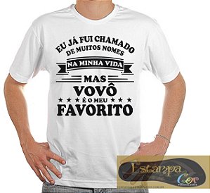 Camiseta Personalizada Ser Chamado de Vovô é o Meu Favorito