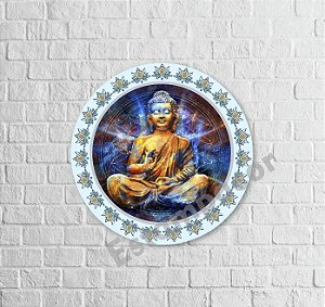 Placa Quadro Mandala MDF Buda 20cm