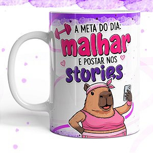 Caneca Personalizada Capivara Fitness Que Adora Malhar - Diversos Modelos