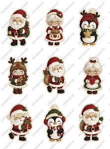 Recorte Personalizado em Tecido Para Almochaveiros Chaveirinhos Natal Chaveiros Natalinos