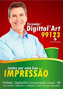 SANTINHOS E CARTAZES POLÍTICOS
