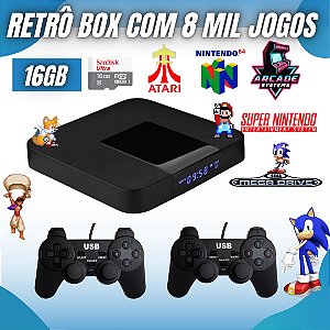 Retrô Box Tx3 / Dois controles /Cartão Micro SD 64GB / 10mil jogos