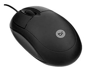 Mouse Optico Usb Bright Preto 1000 Dpi Design Ergonômico