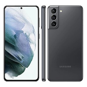Smartphone Samsung Galaxy S21 5G Cinza 128GB, 8GB RAM, Tela Infinita de 6.2”, Câmera Traseira Tripla, Android 11 e Processador Octa-Core