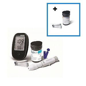 Kit Aparelho para medir Diabetes Glucosure MAIS 1 caixa Tiras 50un 