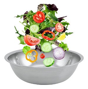 Tigela Bacia Bowl Saladeira de Inox  4000ML Top Chef