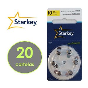 Starkey 120 unidades - Modelo P10 / PR70 - Baterias Para Aparelho Auditivo