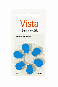 Cartelas (6 Unidades ) Bateria Vista - Modelo 675 / PR44 - Para Aparelho Auditivo