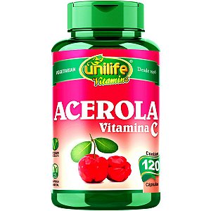 Acerola Vitamina C Unilife 120 cápsulas - Vegano