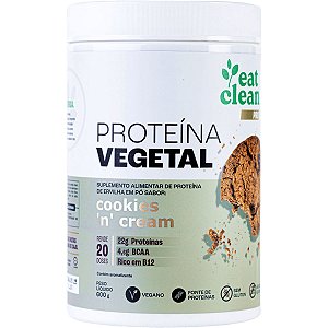 Vegan Protein Cookies Cream Eat Clean 600g Proteína Vegana