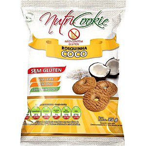 Rosquinha Coco Sem Glúten Nutricookie 35g - Vegano