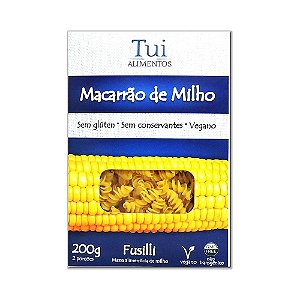 Macarrão Fusilli de Milho Não-Transgênico Sem Glúten Tui Alimentos 200g