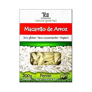 Macarrão Penne de Arroz Sem Glúten Tui Alimentos 200g