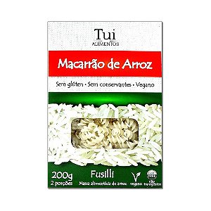 Macarrão Fusilli de Arroz Sem Glúten Tui Alimentos 200g