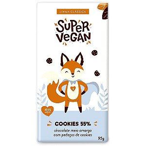 Chocolate Meio Amargo C/ Pedaços de Cookies Super Vegan 95g