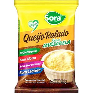 Queijo Mussarela Ralado Vegetal Sora 50g - Vegano