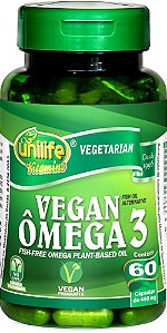 Vegan Ômega 3 Unilife 60 Cápsulas - Vegano