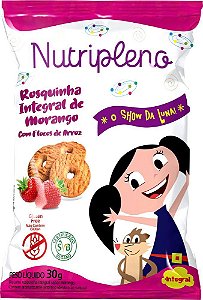 Rosquinha Integral Morango O Show da Luna Sem Glúten Nutripleno 30g