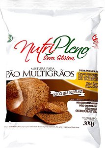 Mistura Sem Glúten para Pão Multigrãos Nutripleno 300g - Vegano