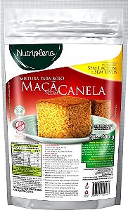 Mistura P/ Bolo Maçã C/ Canela Integral S/ Açúcar Sem Glúten Nutripleno 400g