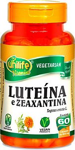 Luteína e Zeaxantina Unilife 60 cápsulas de 400mg