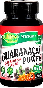 Guaranaçaí Power Guaraná Açaí Unilife 60 cápsulas de 500mg