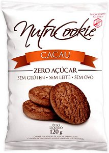 Cookie Zero Açúcar Cacau Sem Glúten Nutripleno 120g - Vegano