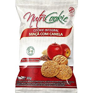 Cookie Integral Maçã com Canela Sem Glúten Nutripleno 30g - Vegano