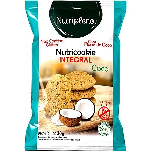 Cookie Integral Coco Sem Glúten Nutripleno 30g - Vegano