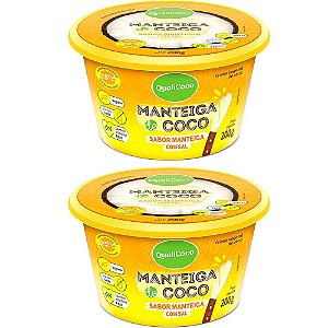 Kit 2 Manteiga de Coco Sabor Manteiga Com Sal QualiCoco 200g