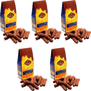 Kit 5 Tiras de Laranja Coberta com Chocolate 56% Tnuva 140g