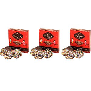 Kit 3 Pastilhas de Chocolate Coloridas Tnuva 50g - Vegano