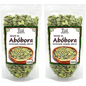 Kit 2 Semente de Abóbora Tostada Sem Sal Tui Alimentos 120g