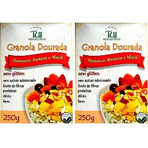 Kit 2 Granola Dourada S/ Glúten S/ Açúcar Tui Alimentos 250g