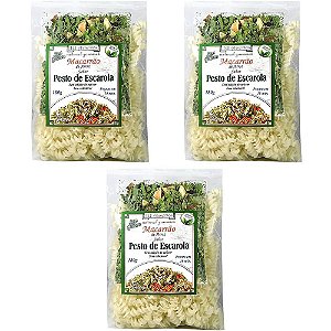 Kit 3 Macarrão Arroz Sabor Pesto Escarola Tui Alimentos 180g