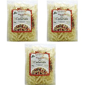 Kit 3 Macarrão de Arroz Sabor Colorido Tui Alimentos 180g