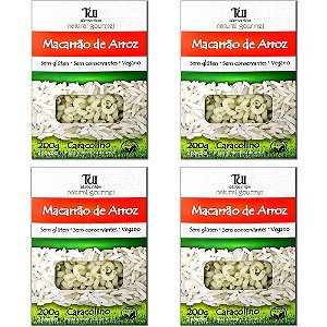 Kit 4 Macarrão Caracolino de Arroz Sem Glúten Tui Alimentos 200g