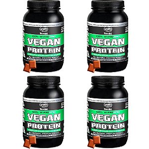 Kit 4 Vegan Protein W-Pro Chocolate Unilife 900g Vegano