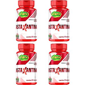 Kit 4 Astaxantina 5mg Unilife 60 Cápsulas