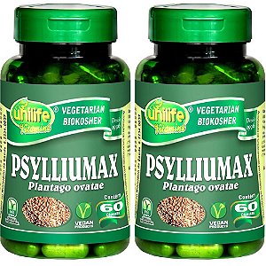 Kit 2 Psylliumax Plantago Ovatae Unilife 60 cápsulas Vegano