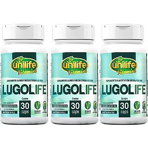 Kit 3 Iodo Lugolife Unilife 30 Cápsulas